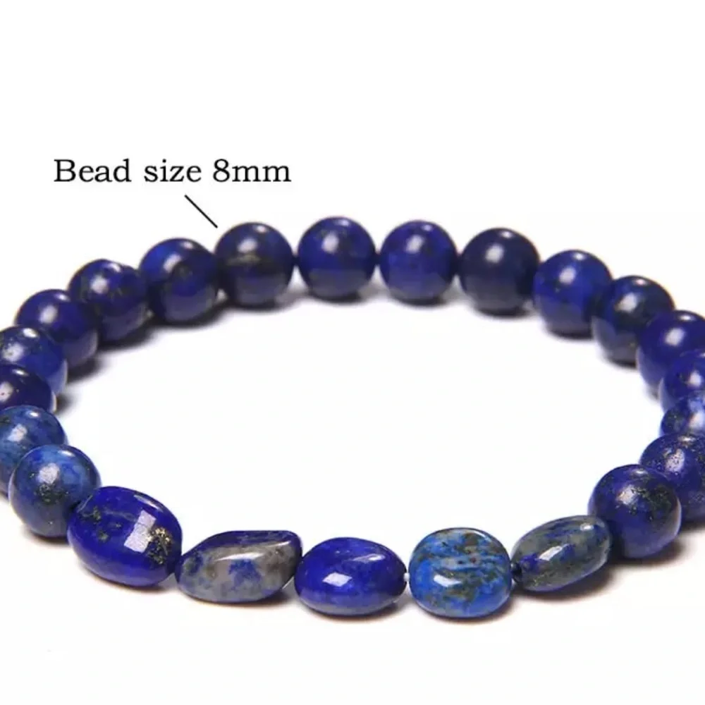 Stone of WISDOM Blue lapis lazuli gemstone bracelet - Picture 3 of 3